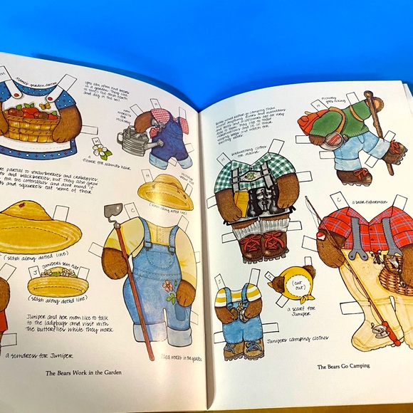 TEDDY BEAR PAPER DOLLS VTG 1983 NEW UNUSED CRYSTAL COLLINS A FAMILY OF 4 BEARS - Picture 7 of 11